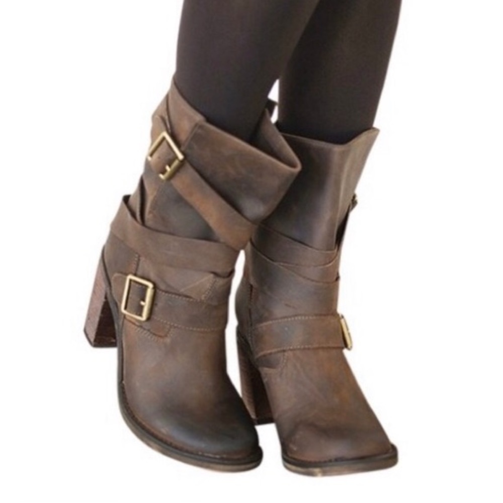Jeffrey Campbell “Ibiza France” Strap Leather Boots